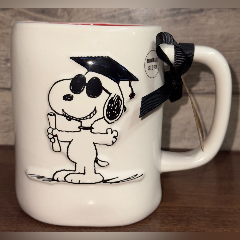 SUPER CUTE 🥰 RAE DUNN PEANUTS W/SNOOPY CAP “YOU DID IT!” GRADUATION 👨‍🎓 MUG